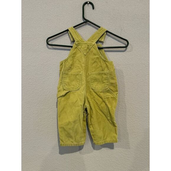 Baby Gap Baby's Size 12-18M‎ Corduroy Adjustable Straps Bib Front Romper Green - Picture 2 of 4